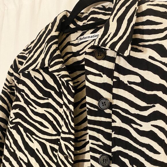 Reformation Zebra Print West Jacket - Picture 3 of 6